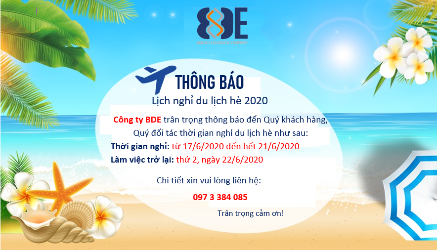 Thông báo lịch nghỉ du lịch hè 2020